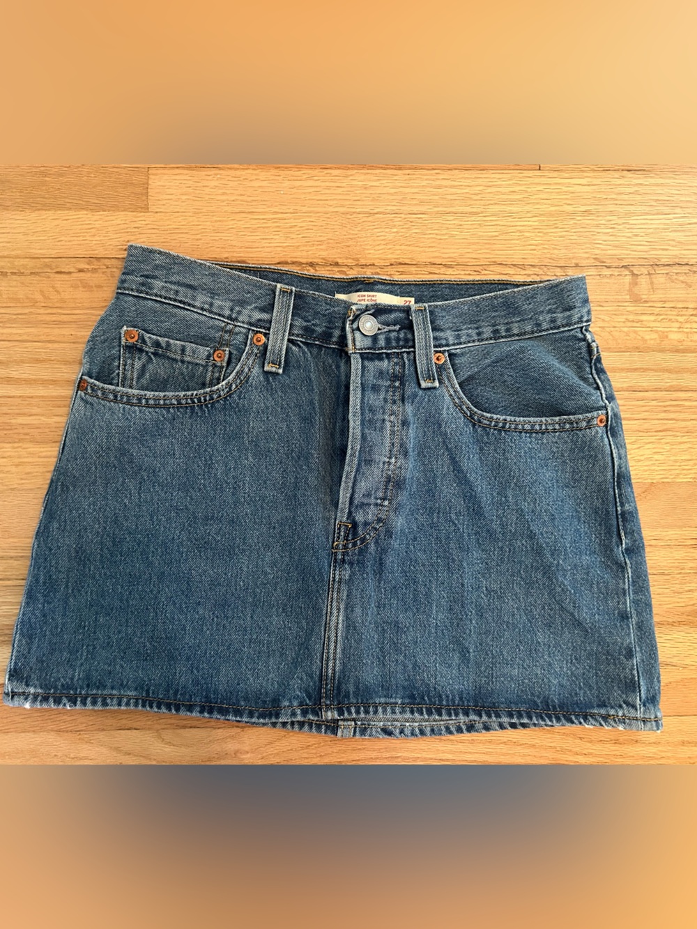 Levi’s Icon Skirt Classic Blue Denim Mini Skirt - Women's Jeans